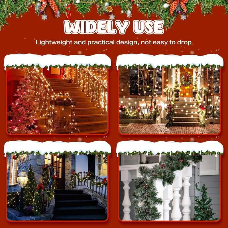 Heonay Christmas Light Clips for Banister Christmas Banister Clips Holiday Garland Hanger Hooks for Stockings String Lights Indoor Outdoor Decorations Stair Railing Fence Deck (Black, 100 PCS) - Image 4